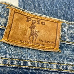POLO (RALPH LAUREN) MENS BLUE JEANS W32 L34 REGULAR FIT BOOT CUT  100% COTTON